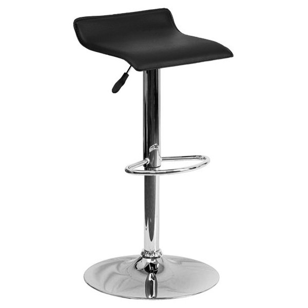 Барный стул Chrome And Black Bar Stool Серебряный в Новосибирске | Loft Concept 