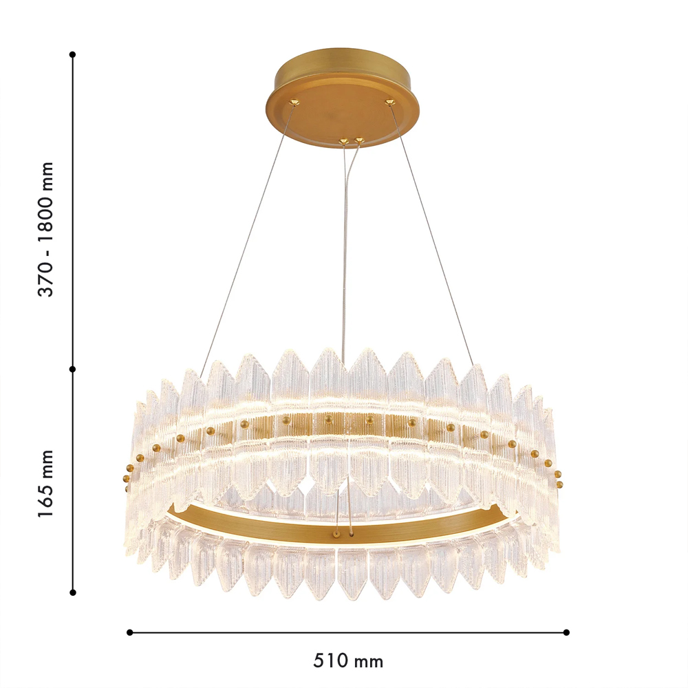 Люстра круглая с декоративными элементами в виде лепестков Round Light Flashing в Новосибирске