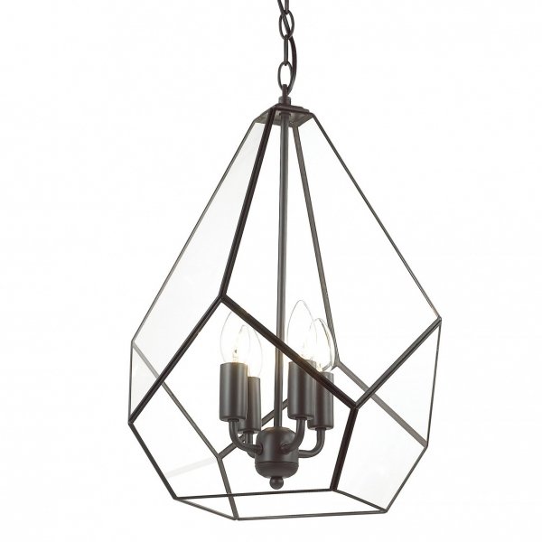 Люстра Geometry Glass Light Pendant Transparent 4 Прозрачный в Новосибирске | Loft Concept 