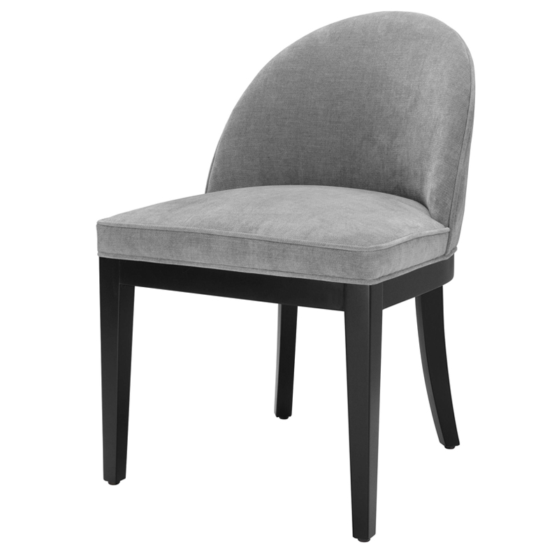 Стул Eichholtz Dining Chair Fallon grey Серый Черный в Новосибирске | Loft Concept 