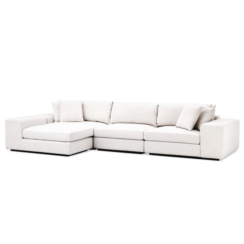 Диван Eichholtz Sofa Vista Grande Lounge white Белый Черный в Новосибирске | Loft Concept 