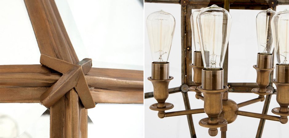 Люстра Lantern Owen Brass L - Loft-Concept в Новосибирске