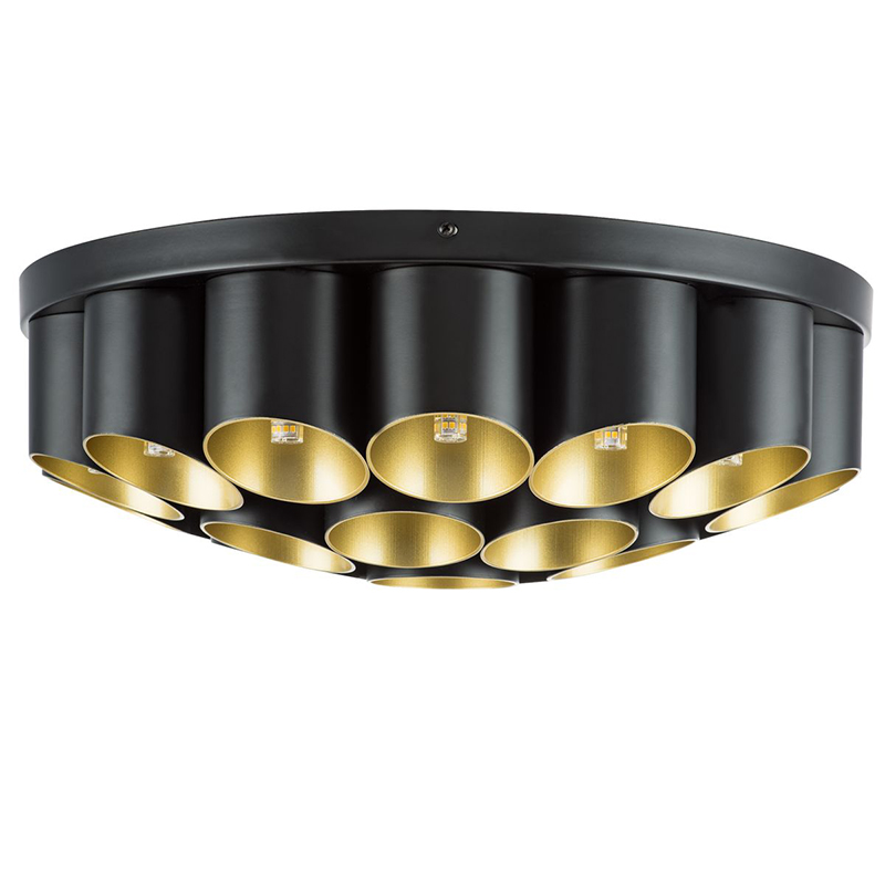 Потолочный светильник Garbi Black Pipe Organ Ceiling Lamp 22 Черный Золотой в Новосибирске | Loft Concept 