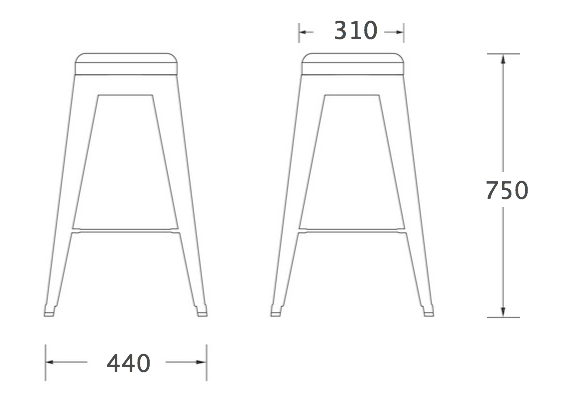 Барный стул Tolix Bar Stool 75 в Новосибирске