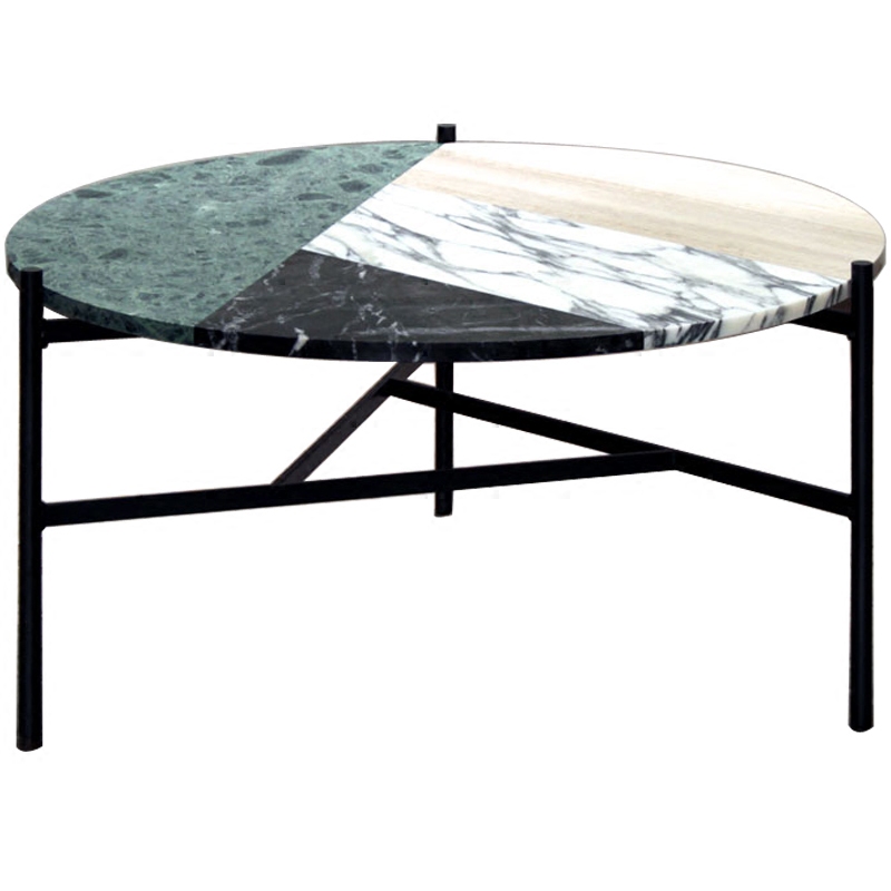 Кофейный стол Marble Combination Coffee Table Черный Мульти в Новосибирске | Loft Concept 