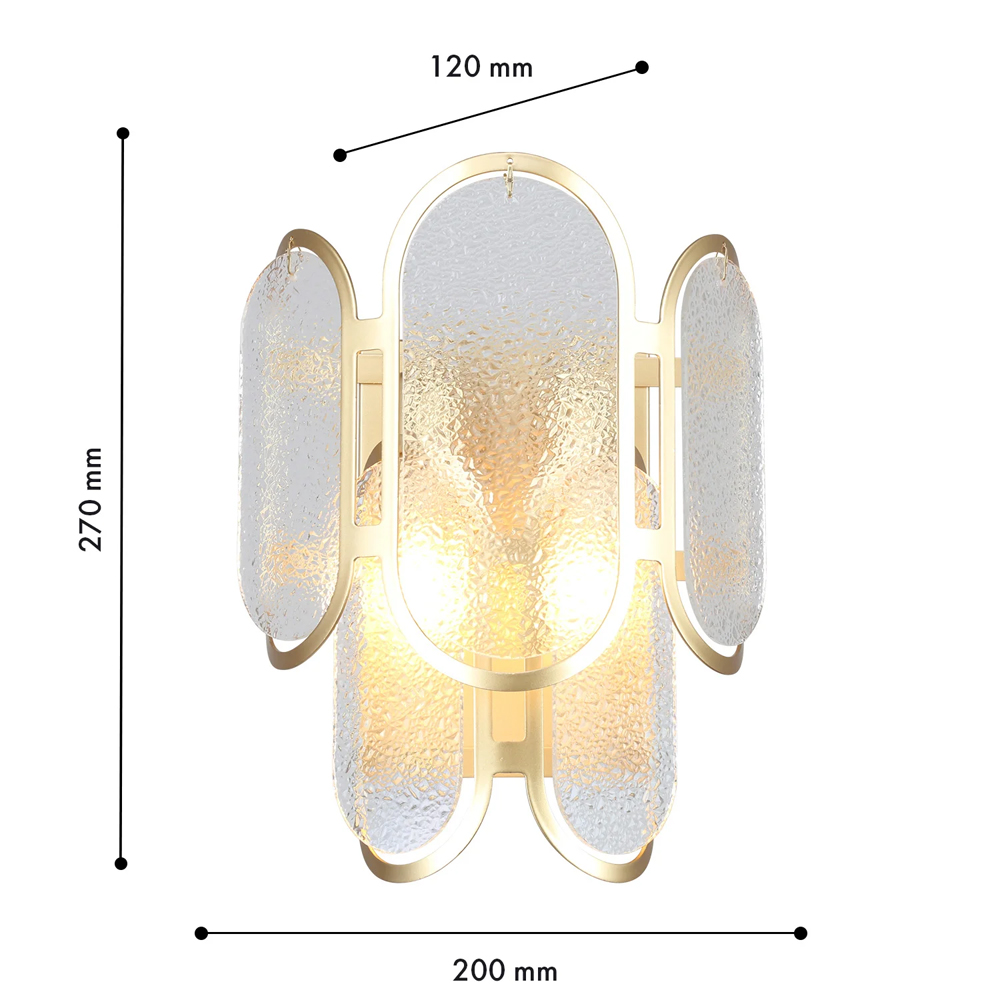 Бра из овальных элементов из непрозрачного стекла Conformation в Новосибирске