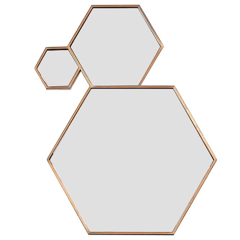 Зеркало Hexagons Mirror Бронза в Новосибирске | Loft Concept 