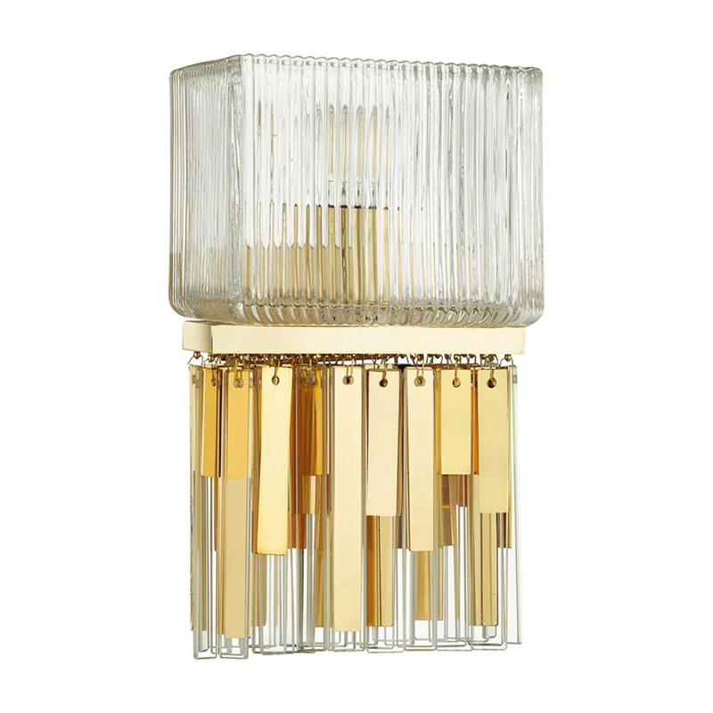 Бра Madelen Gold Wall Lamp Глянцевое золото Прозрачный (Transparent) в Новосибирске | Loft Concept 