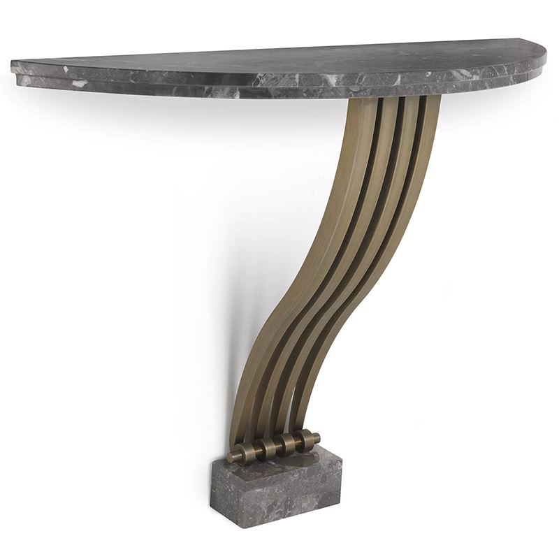 Консоль Eichholtz Console Table Renaissance Brass Серый Латунь в Новосибирске | Loft Concept 