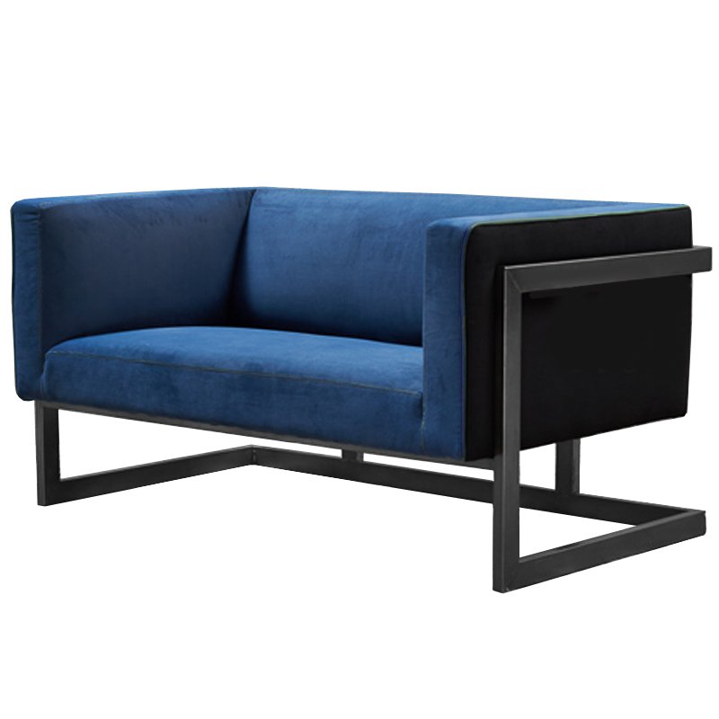 Диван Cube Blue Loveseat Sofa Синий в Новосибирске | Loft Concept 