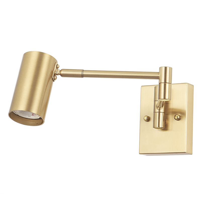 Бра с цилиндрическим плафоном и поворотным механизмом Trumpet Wall Lamp Латунь Черный Бра с цилиндрическим плафоном и поворотным механизмом Trumpet Wall Lamp Латунь Черный в Новосибирске | Loft Concept