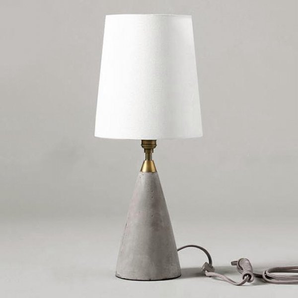 Настольная лампа Concrete Stone Table Lamp Cone Серый в Новосибирске | Loft Concept 