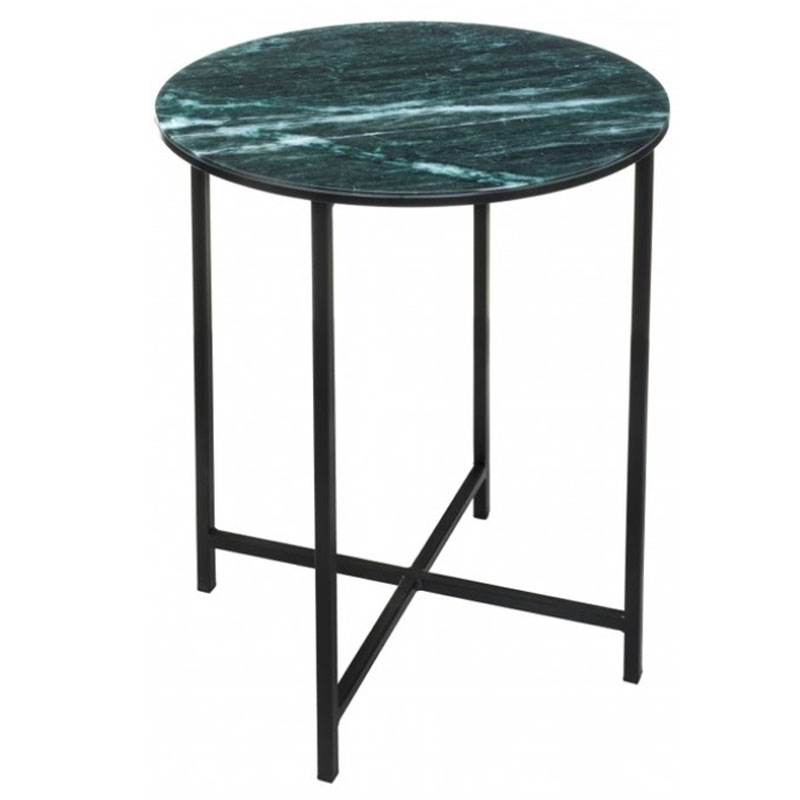 Приставной стол Zermatt Side Table round malachite Малахит в Новосибирске | Loft Concept 