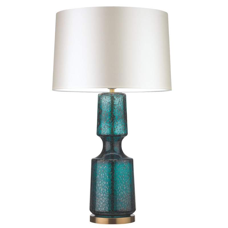 Настольная лампа Antero Teal Table Lamp Бирюзовый Молочный в Новосибирске | Loft Concept 