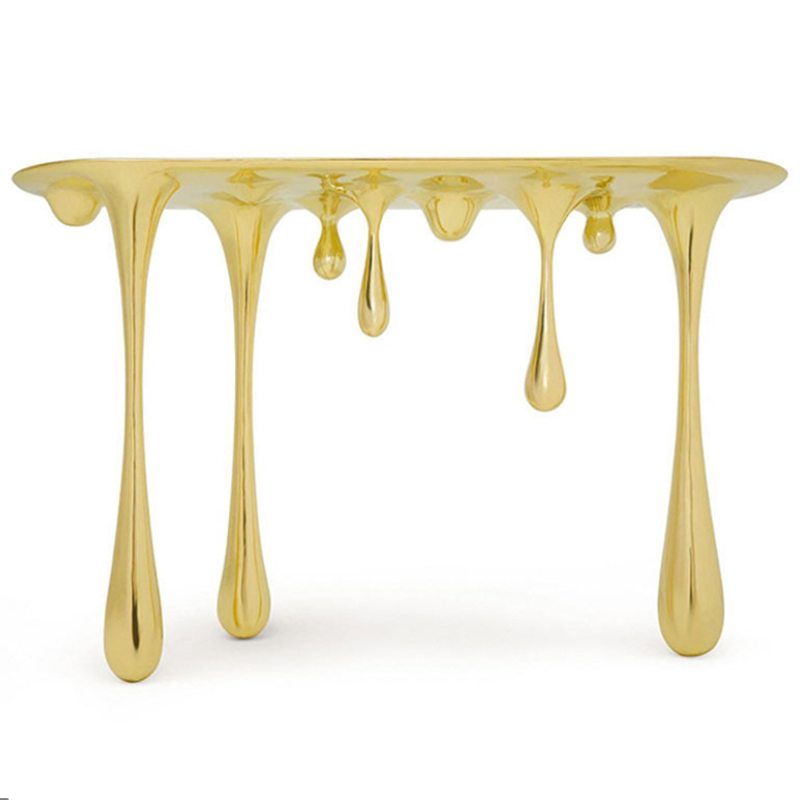 Дизайнерская Консоль Melting Gold Console Zhipeng Tan Золотой в Новосибирске | Loft Concept 