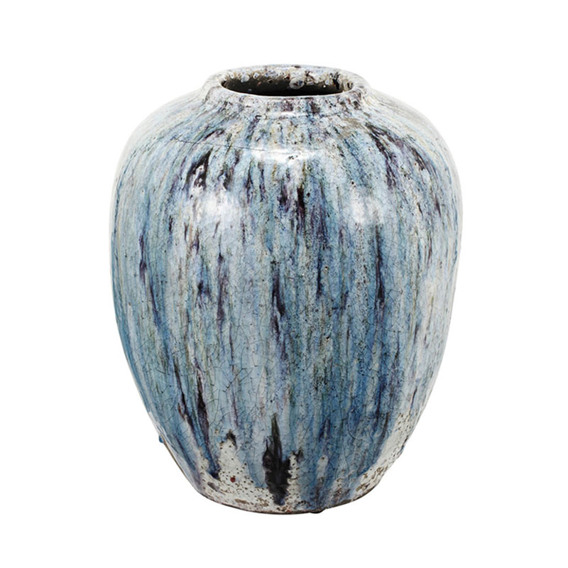 Ваза Terracotta Vase blue-white Белый Голубой в Новосибирске | Loft Concept 