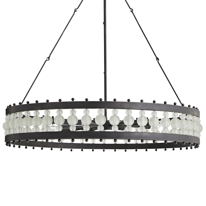 Люстра Arteriors ESME CHANDELIER Черный Прозрачный в Новосибирске | Loft Concept 