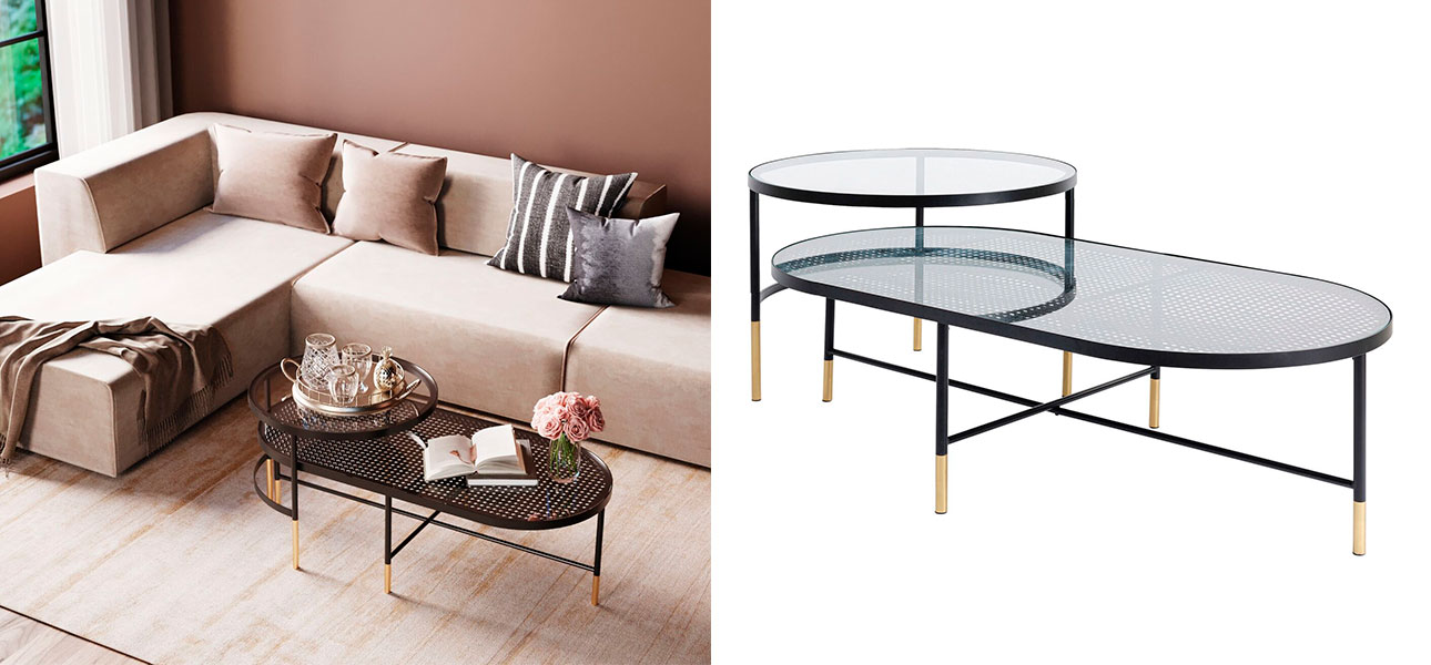 Кофейный столик двойной Damian - фото