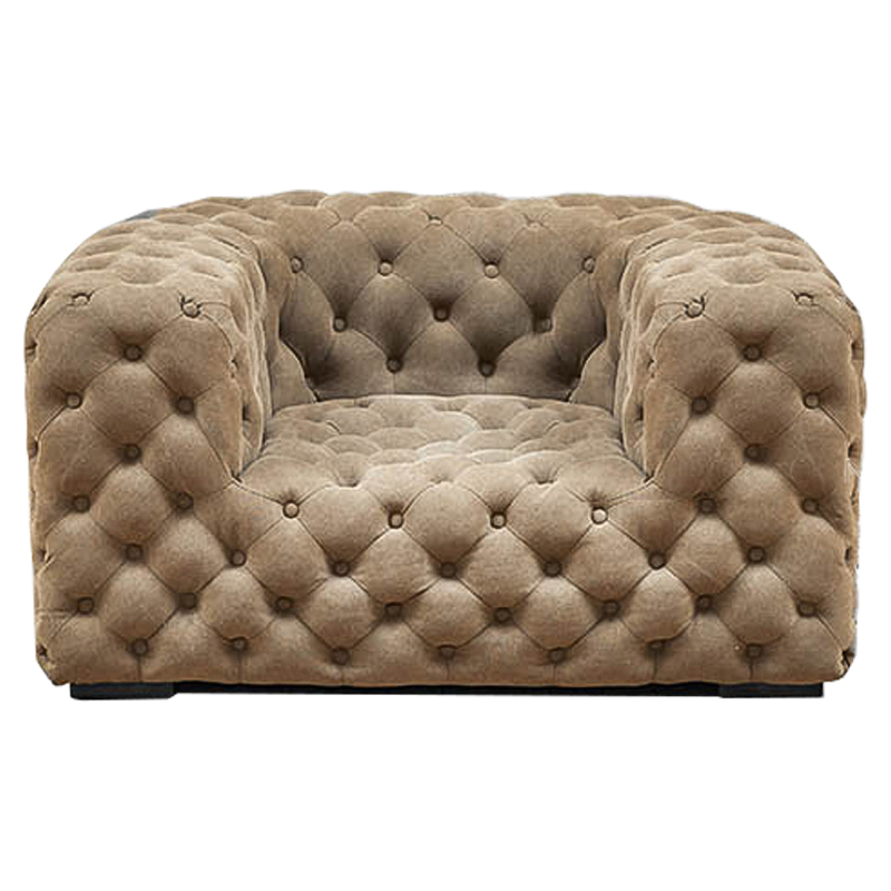 Кресло Soho Tufted Beige Armchair Бежевый в Новосибирске | Loft Concept 