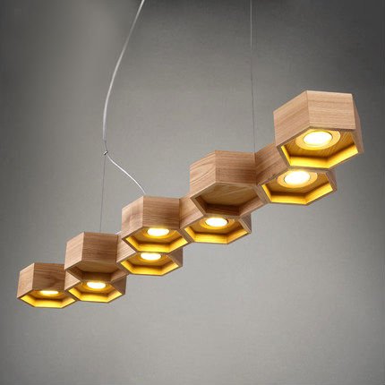 Люстра Honeycomb 7 Loft Wooden Ecolight  в Новосибирске | Loft Concept 