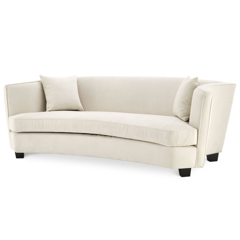 Диван Eichholtz Sofa Jiulietta 3 ivory ( слоновая кость ) Черный в Новосибирске | Loft Concept 