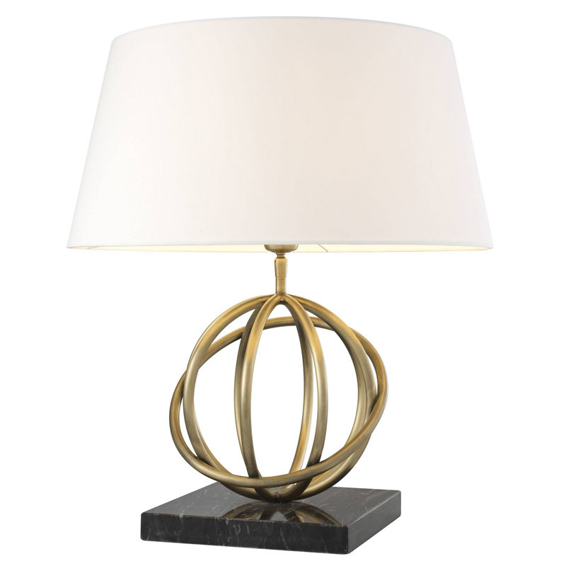 Настольная лампа Eichholtz Table Lamp Edition Белый Черный Латунь Античная полированная в Новосибирске | Loft Concept 