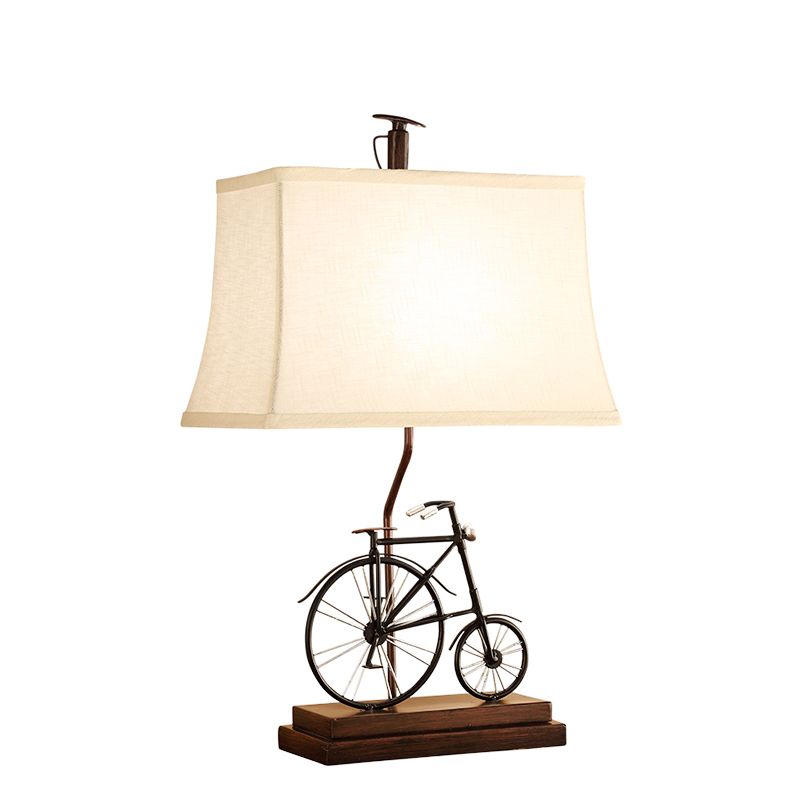 Настольная лампа Bike Table Lamp Черный Белый Коричневый в Новосибирске | Loft Concept 