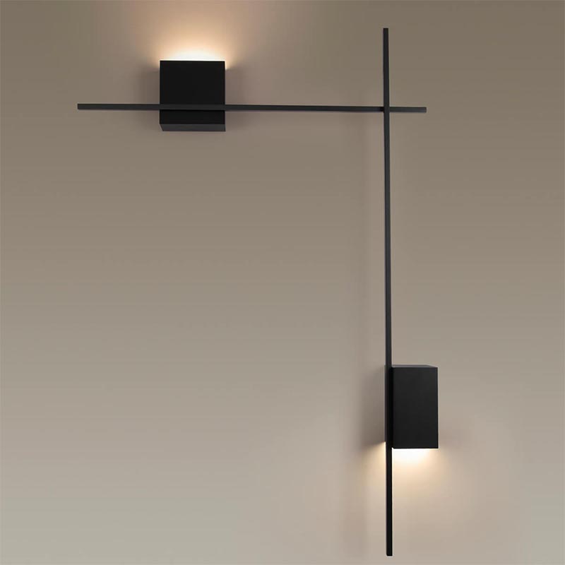 Бра Blocks Wall Light Black Angle Черный в Новосибирске | Loft Concept 