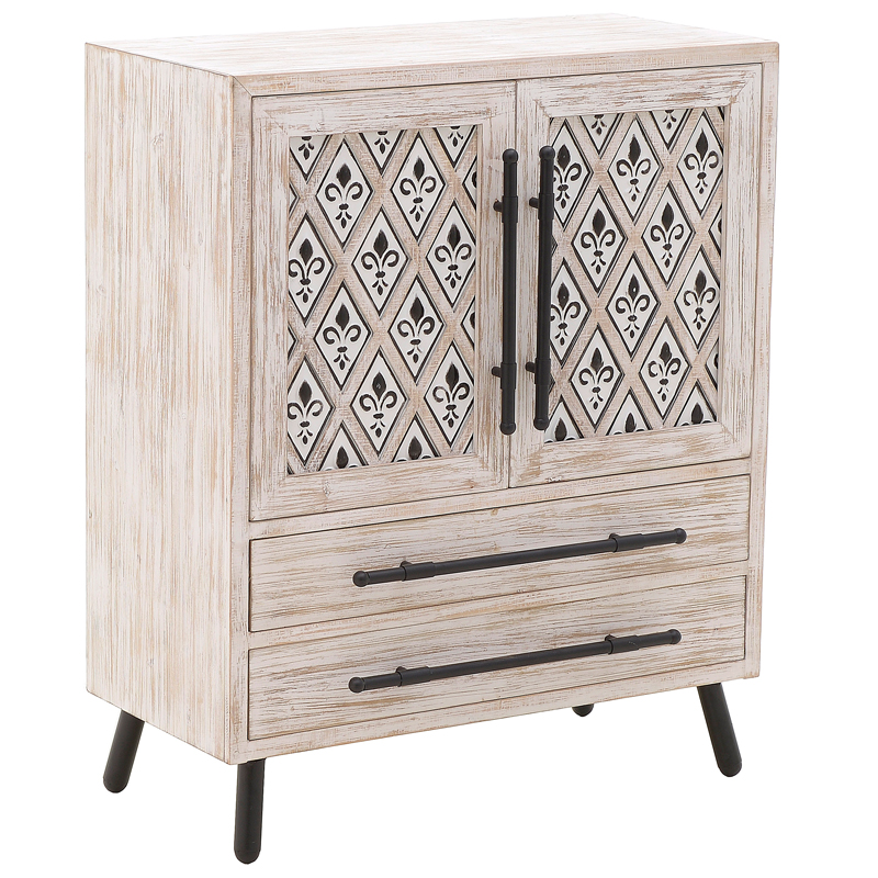 Комод Jerrick Provence Chest of Drawers Черный Бежево-серый в Новосибирске | Loft Concept 