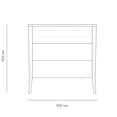 Комод из массива дуба с 3-мя ящиками Tasteful Furniture в Новосибирске