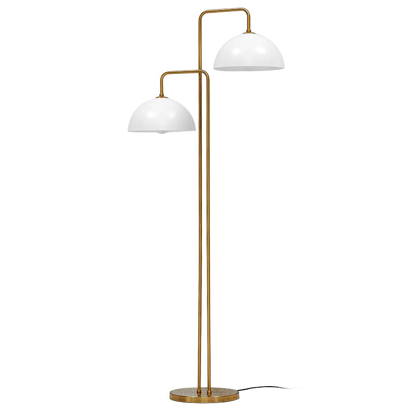 Торшер Haworth Floor Lamp Золотой Белый в Новосибирске | Loft Concept 