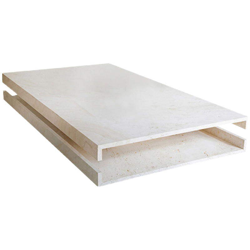 Кофейный стол Allen Travertine Coffee Table Бежевый в Новосибирске | Loft Concept 