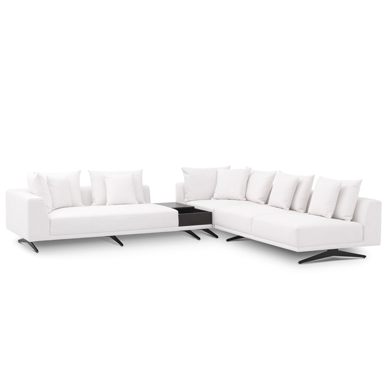 Диван Eichholtz Sofa Endless White Белый Темная бронза в Новосибирске | Loft Concept 