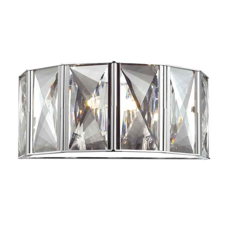 Бра Tiers Crystal Light Chrome Хром Прозрачный (Transparent) в Новосибирске | Loft Concept 