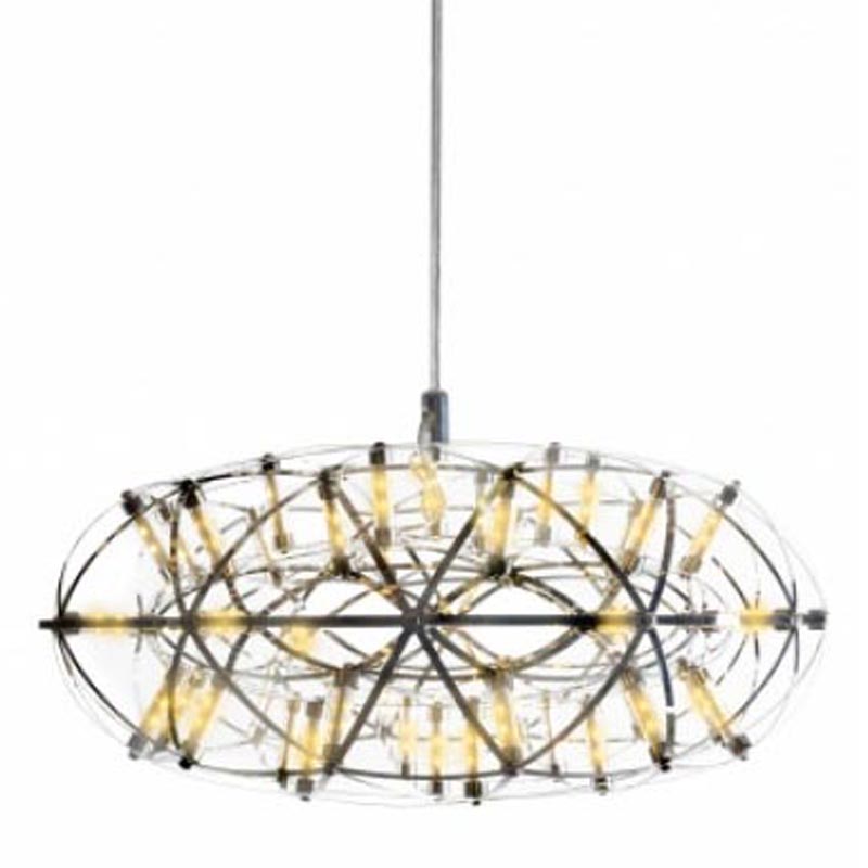 Люстра Moooi 3D Sphere Oval Yellow lamp S Хром в Новосибирске | Loft Concept 