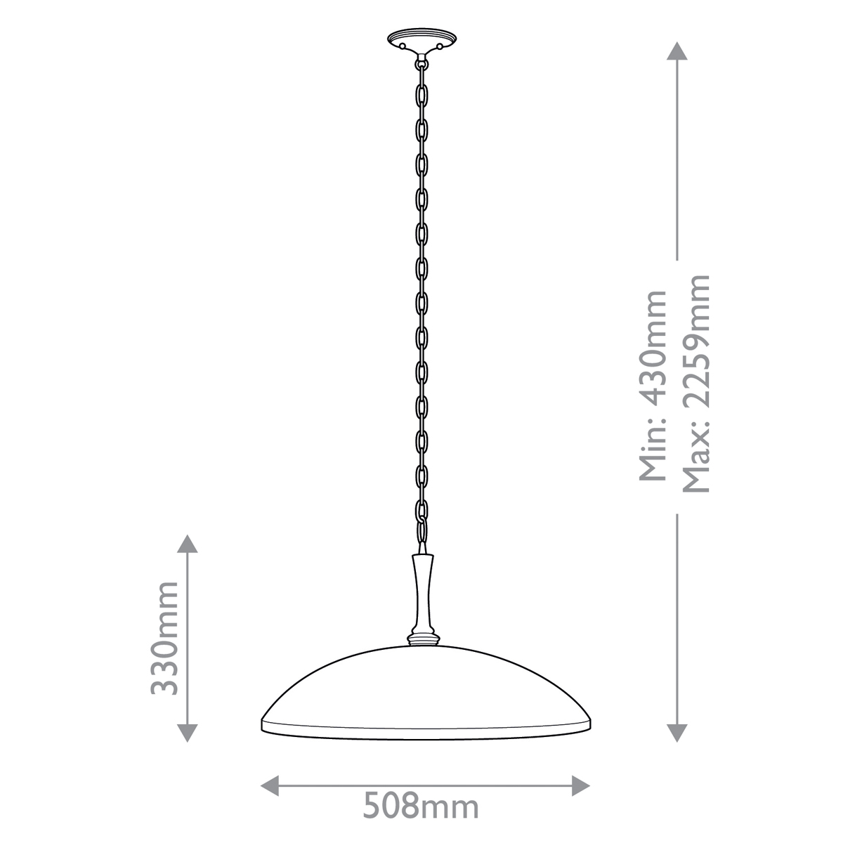Подвесной светильник с широким куполообразным плафоном Kichler в Новосибирске