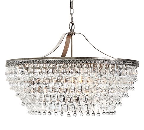 Люстра Clarissa Glass Drop Petite Round Chandelier Темная бронза винтаж в Новосибирске | Loft Concept 