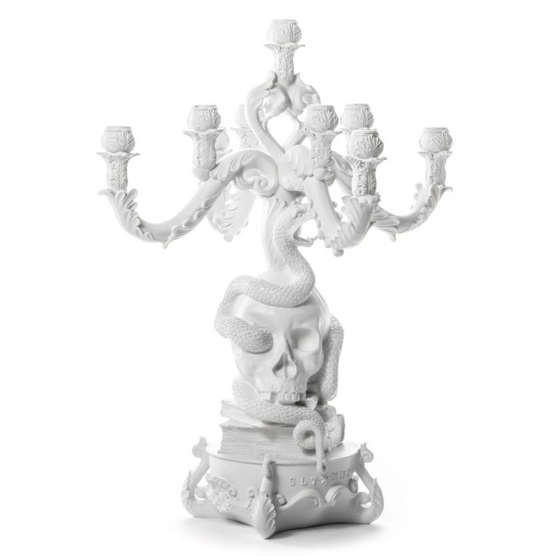 Подсвечник Seletti Giant Burlesque Skull White Белый в Новосибирске | Loft Concept 