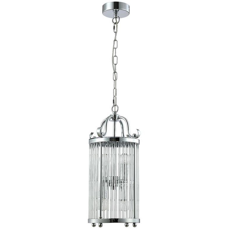 Подвесной светильник Gorden Chrome Hanging Lamp Прозрачное Стекло Хром в Новосибирске | Loft Concept 