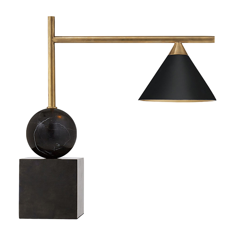 Настольная лампа CLEO DESK LAMP Black Черный Латунь в Новосибирске | Loft Concept 