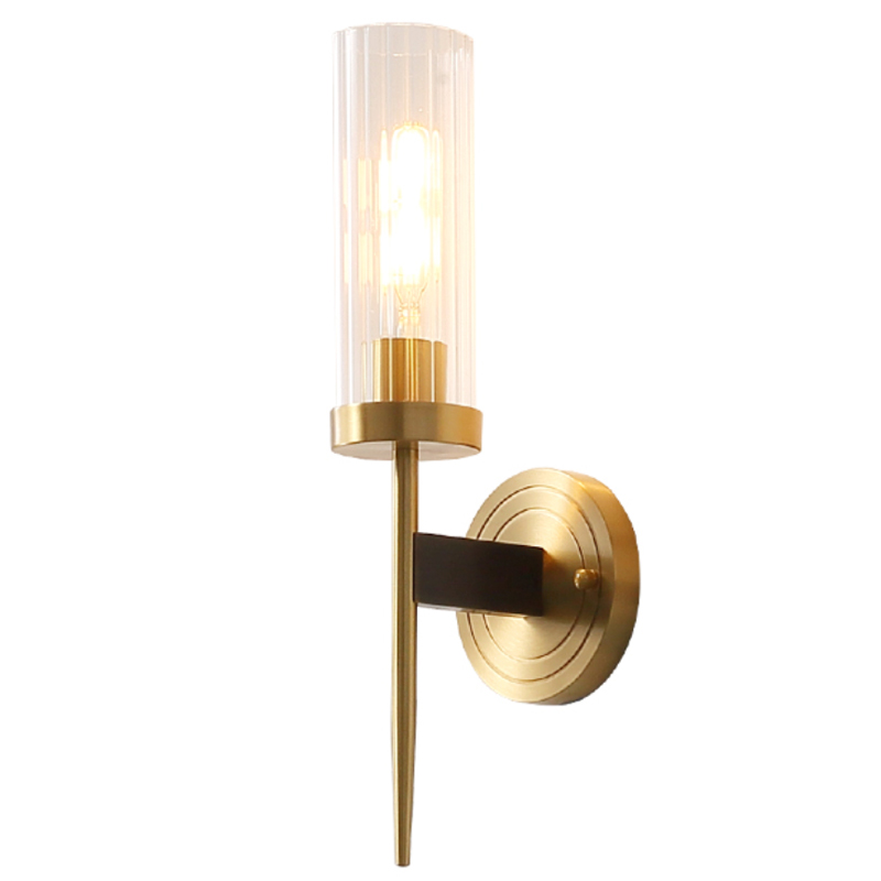 Бра European Modern Living Room Wall Lamp ALOUETTE SCONCE Латунь Прозрачное Стекло в Новосибирске | Loft Concept 