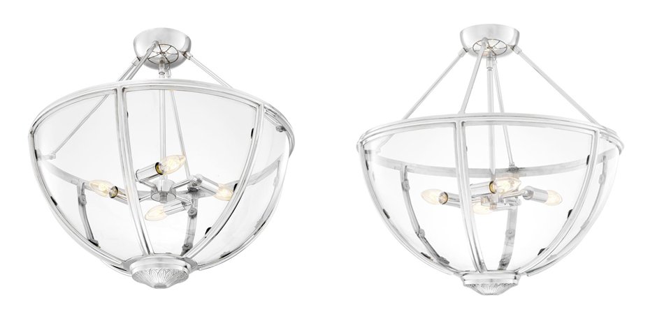 Потолочный светильник Eichholtz Ceiling Lamp Deveraux Nickel - Loft-Concept в Новосибирске