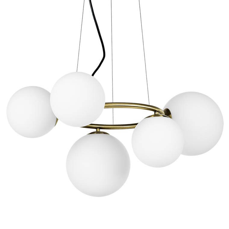 Люстра Bubbles on Ring Chandelier Белый Латунь в Новосибирске | Loft Concept 