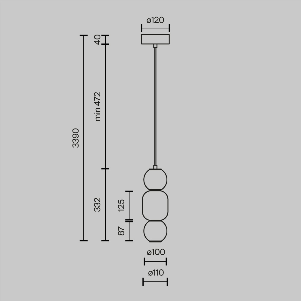 Подвесной светильник Trio outline в Новосибирске