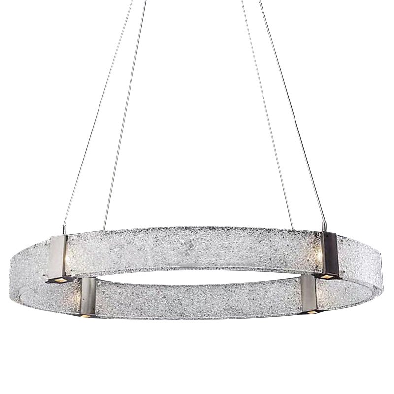 Люстра Parallel Oval LED Chandelier Никель Белый в Новосибирске | Loft Concept 