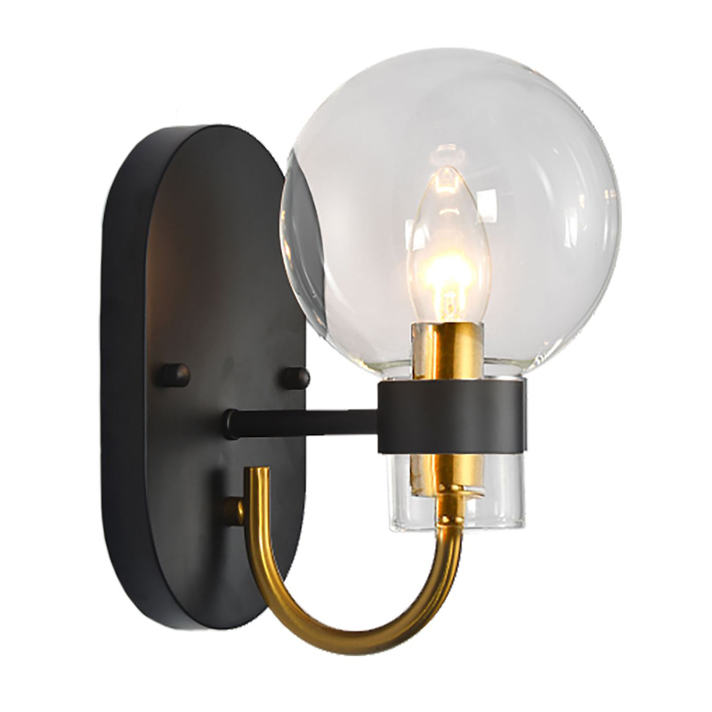 Бра Votrom Sconce black Черный Бронза Прозрачный (Transparent) в Новосибирске | Loft Concept 