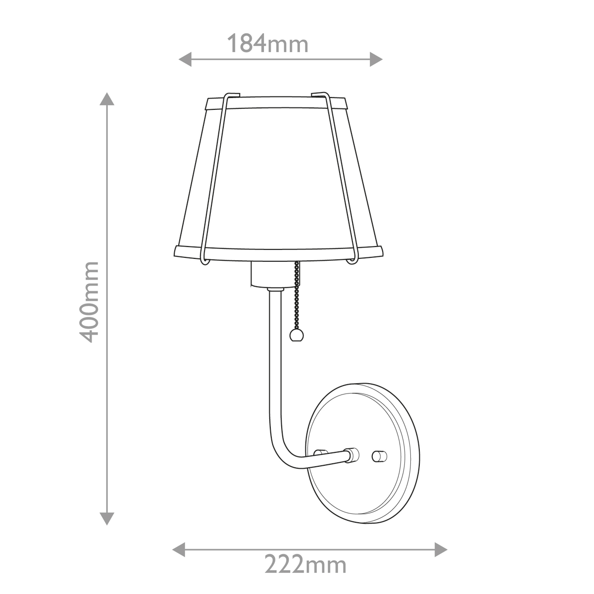 Бра с конусным плафоном и латунной фурнитурой с цепочкой для включения Hinkley в Новосибирске