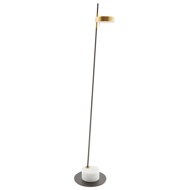 Торшер Arteriors PARK FLOOR LAMP Латунь Черный Белый в Новосибирске | Loft Concept 