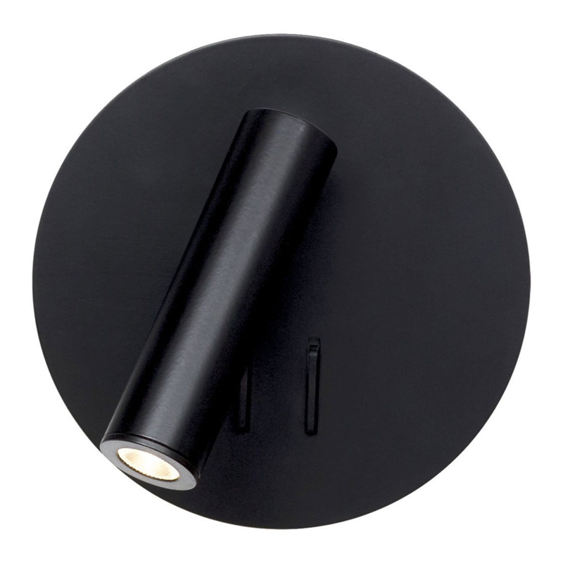 Настенный спот Black Circle Spot Wall Lamp Черный в Новосибирске | Loft Concept 