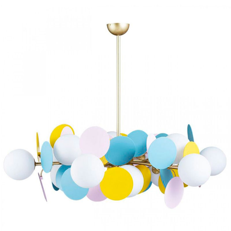 Люстра MATISSE Chandelier multicolor 12 ламп Мульти Золотой в Новосибирске | Loft Concept 